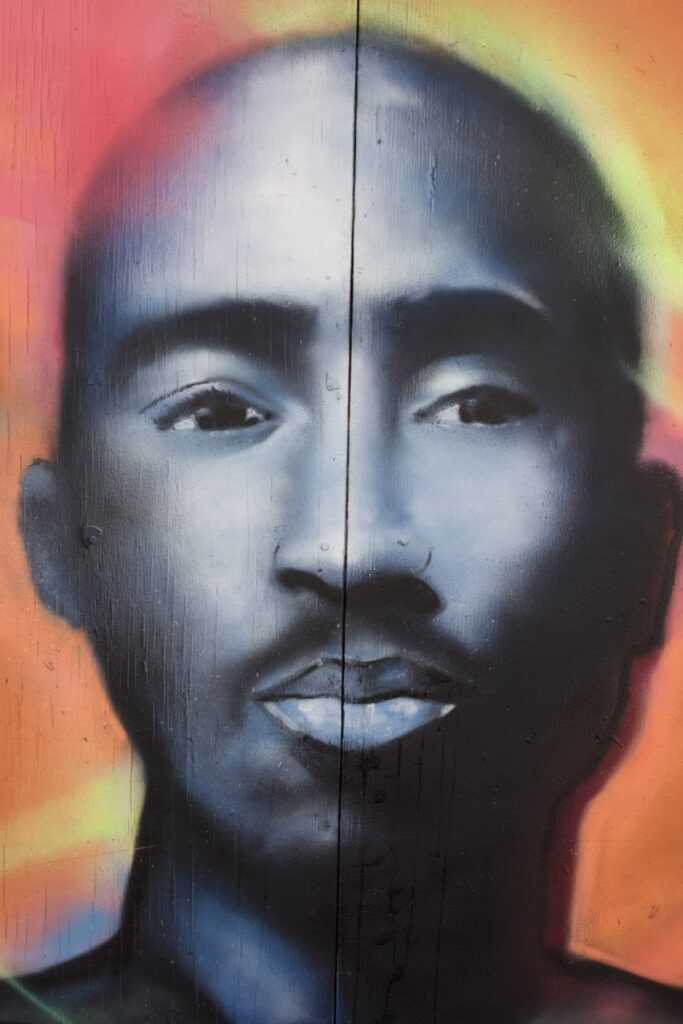 Graffiti Kopf eines jungen Mannes